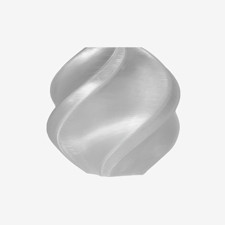 Translucent Bambu Lab PETG filament by Additronix, showing a clear spool of durable 3D printing filament.