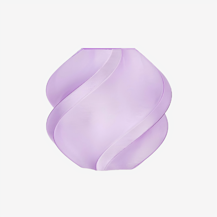 Additronix Bambu Lab PETG translucent purple filament spool showing the vibrant, semi-clear filament material for 3D printing.