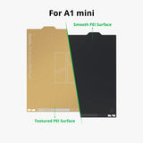 Additronix Bambu dual-sided textured PEI plate for filament 3D printing, featuring durable, adhesive surface for high-quality prints.