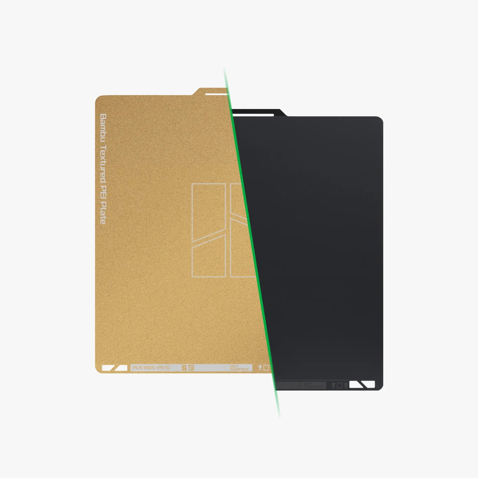Additronix Bambu dual-sided textured PEI plate for 3D printing filament, featuring durable, textured surface for improved adhesion and print quality.