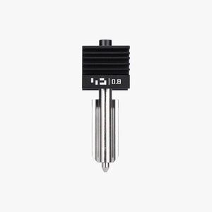 Additronix Bambu Hotend H2/P2S for 3D printers, showing the compact metal hotend with cooling fins and wiring for precise filament extrusion.