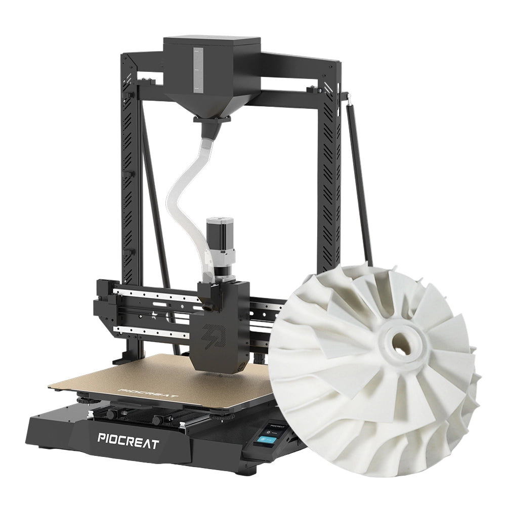 Additronix PioCreat G5 Ultra Pellet 3D printer with PETG10GF-3 filament loaded and ready for printing.