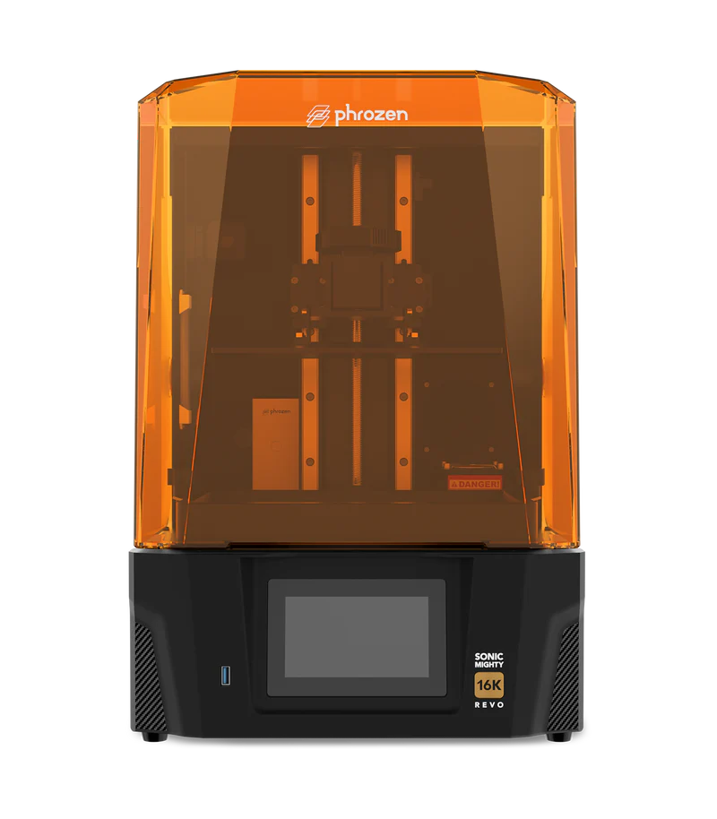 Additronix Phrozen Sonic Mighty Revo 16K resin 3D printer with LCD screen and sturdy frame, ready for detailed resin printing.