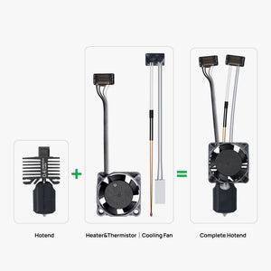 Additronix Bambu Hotend P1 Series spare part with 0.4mm hardened steel nozzle for 3D printers.