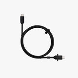Additronix Bambu USB-C cable spare part, black braided cable with USB-C connectors on both ends.