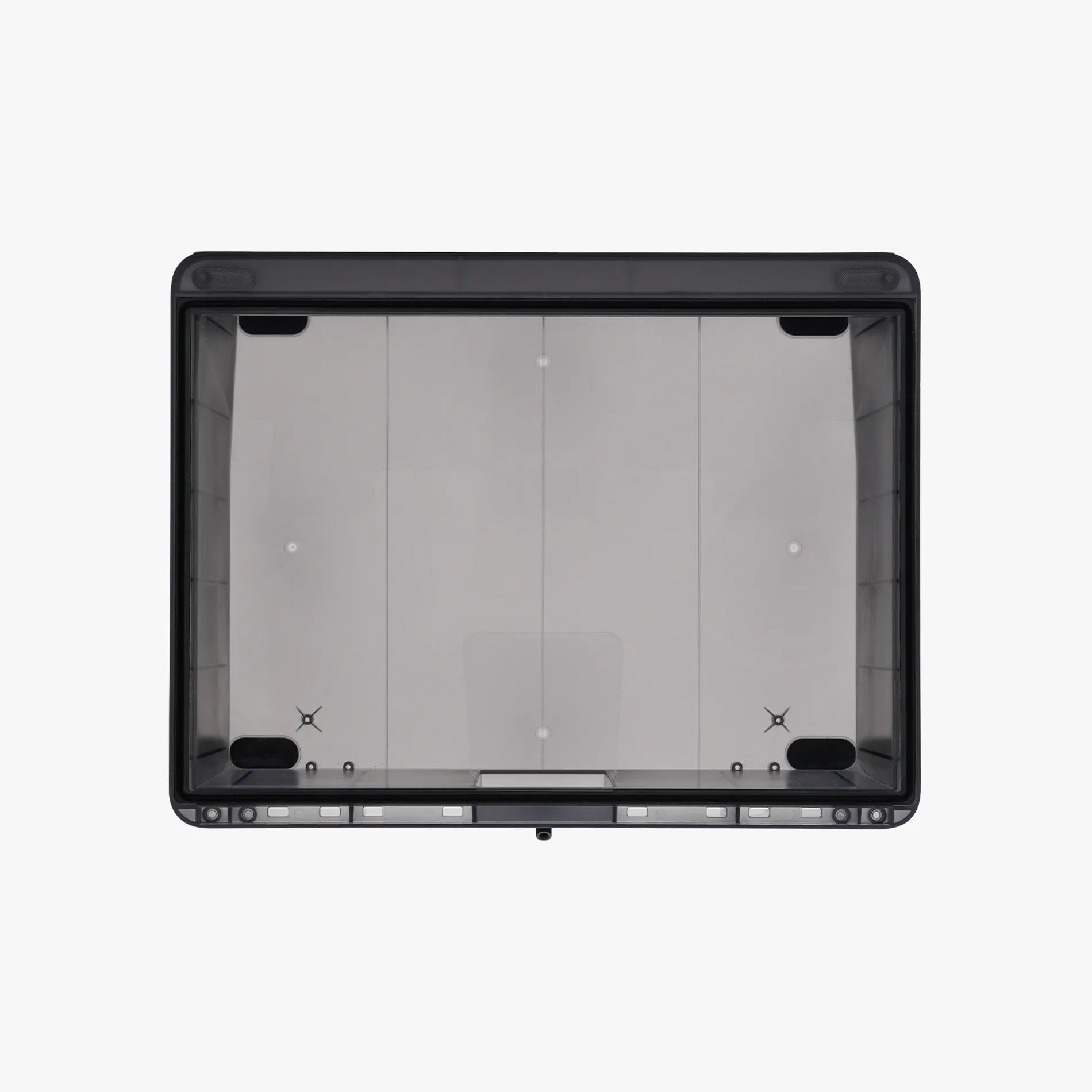Additronix AMS Bottom Cover Unit spare part showing a black plastic cover with mounting clips for appliance repair.