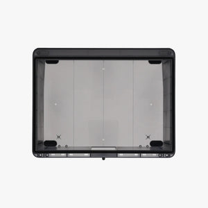 Additronix AMS Bottom Cover Unit spare part showing a black plastic cover with mounting clips for appliance repair.