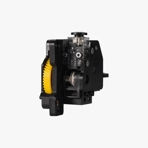 Stainless steel extruder unit from Additronix P1 Series spare parts, showing precise metal components and fittings.