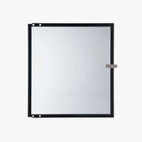 Additronix X1 Series front glass door spare part showing transparent glass with frame and handle in a close-up view.