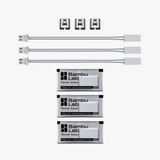 Set of three ceramic heater spare parts for Additronix X1C, used in heating appliances, with visible ceramic components and electrical connectors.